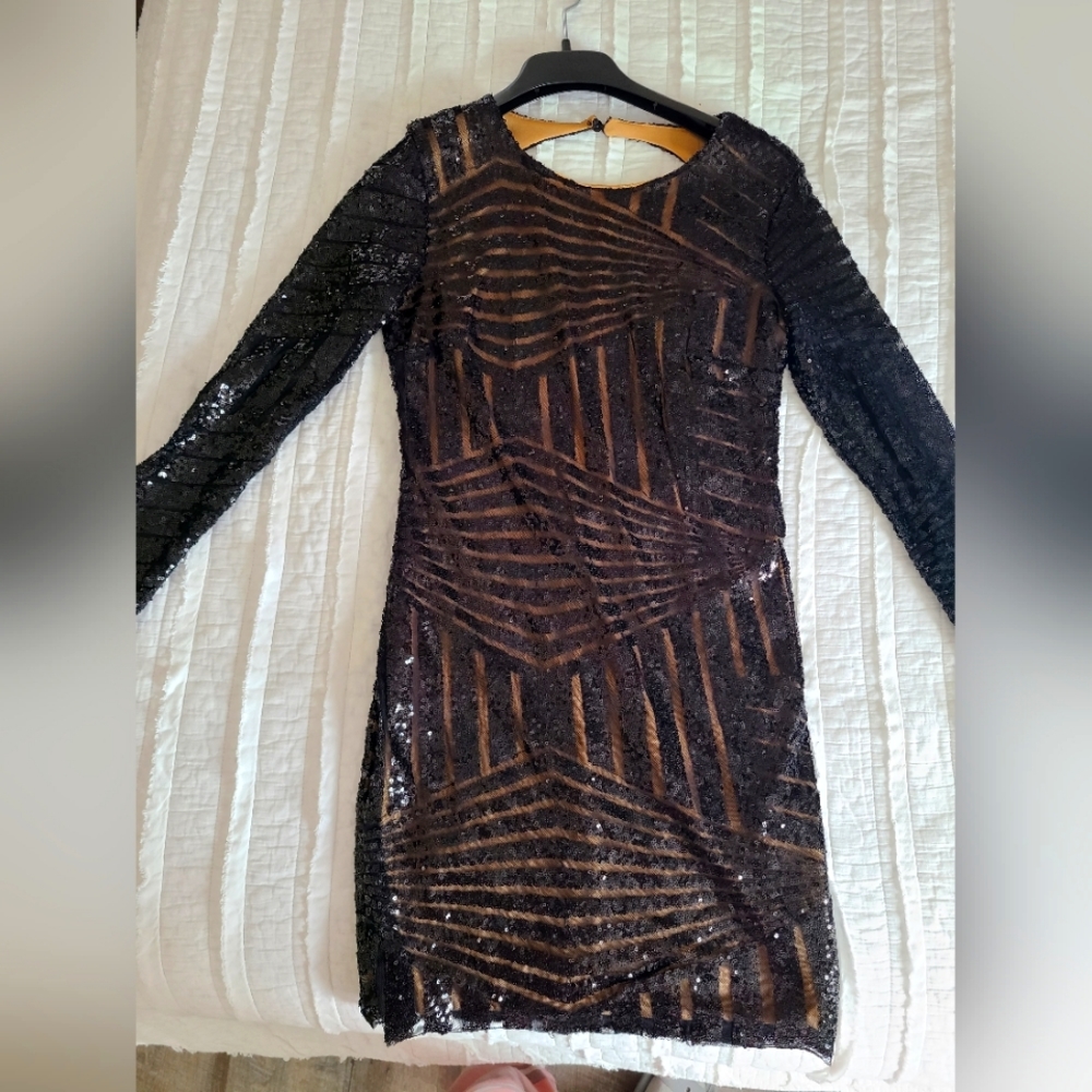 Womens Mini Sequin Dress